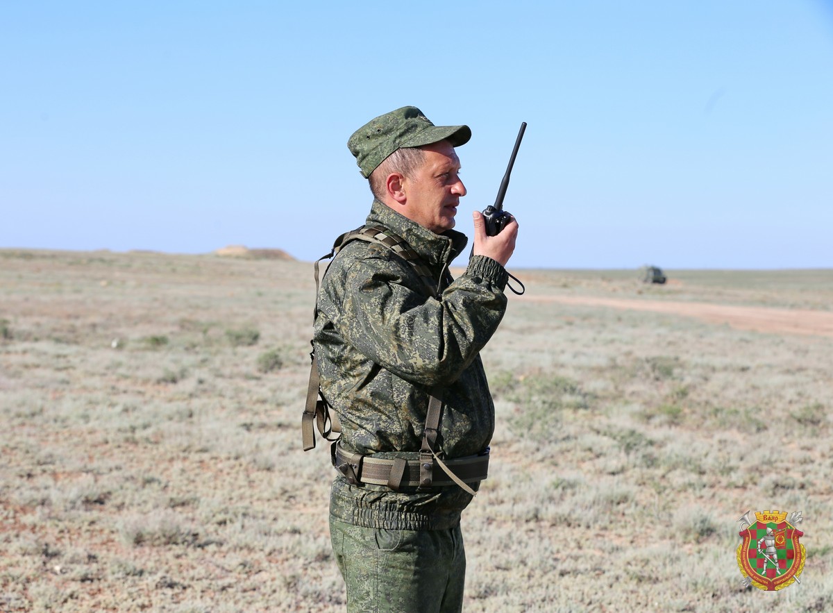 Вчера на полигоне Сары-Шаган в Казахстане белорусские военослужащие успешно выполнили боевые пуски из РСЗО «Полонез» и тактических ракетных комплексов «Точка». Фото Александра Севенко